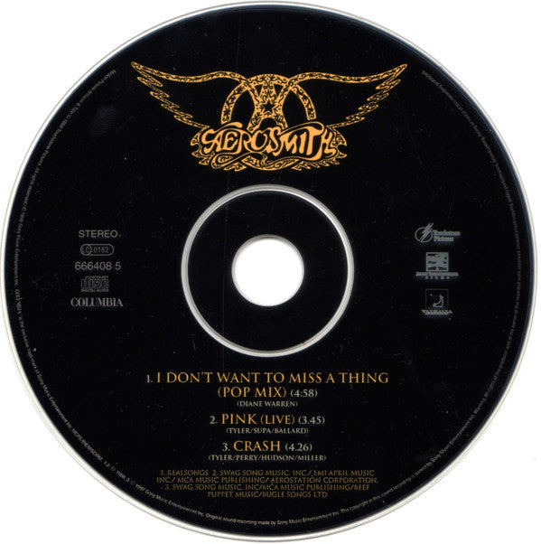 Aerosmith : I Don't Want To Miss A Thing (CD, Single)