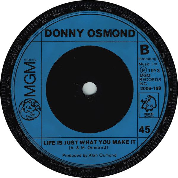 Donny Osmond : The Twelfth Of Never (7", Single, Sol)