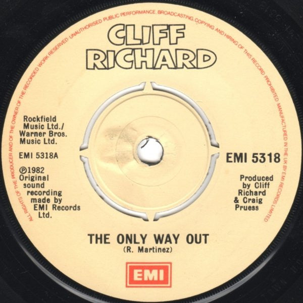 Cliff Richard : The Only Way Out (7", Single, 4-P)