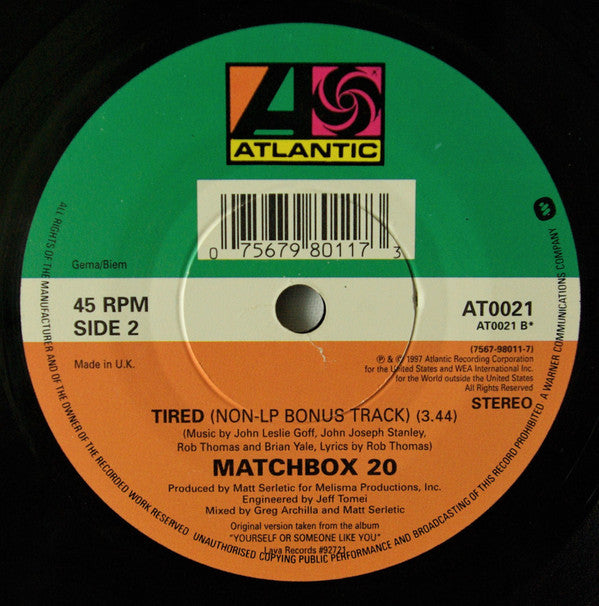 Matchbox 20* : Push (7", Single)