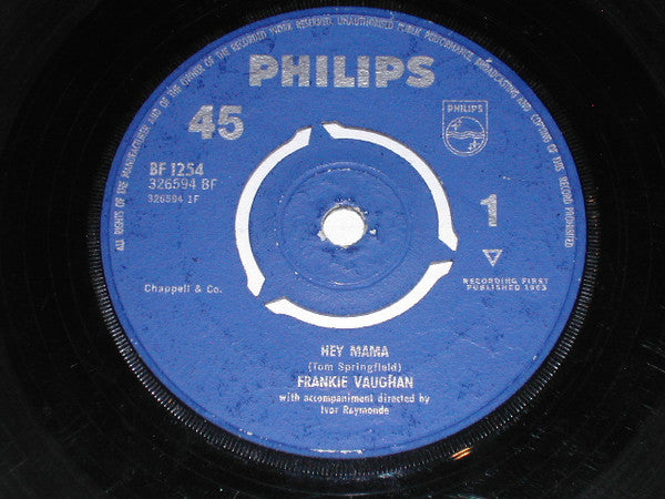 Frankie Vaughan : Hey Mama  (7", Single)