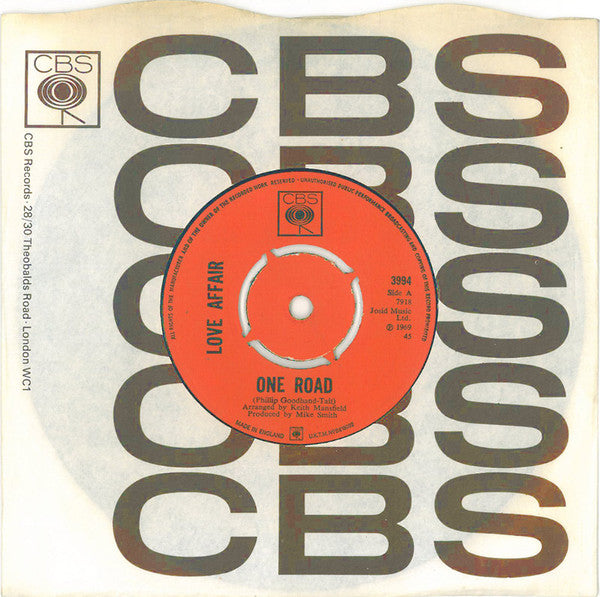Love Affair* : One Road (7", Single, Kno)