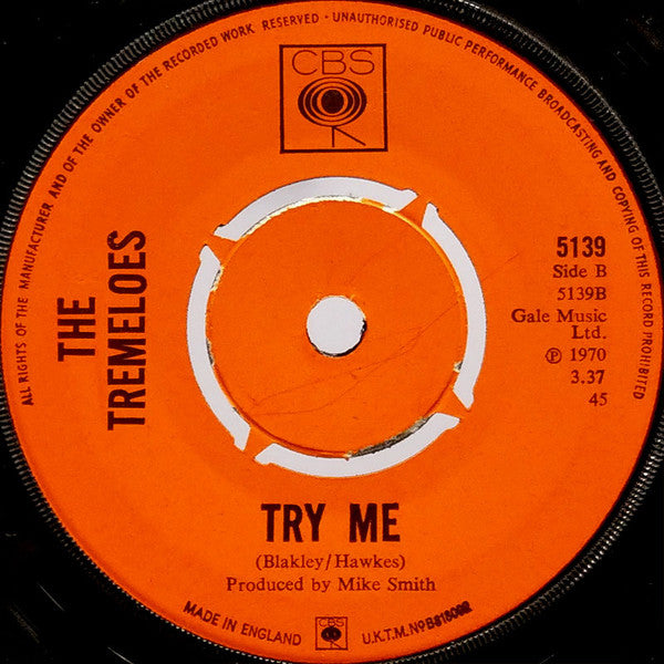 The Tremeloes : Me And My Life (7", Single, Pus)