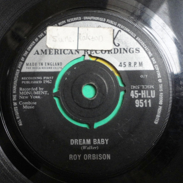 Roy Orbison : Dream Baby / The Actress (7")