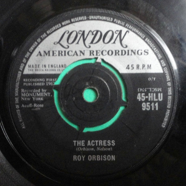 Roy Orbison : Dream Baby / The Actress (7")