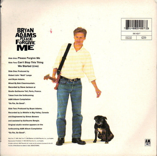 Bryan Adams : Please Forgive Me (7", Single)