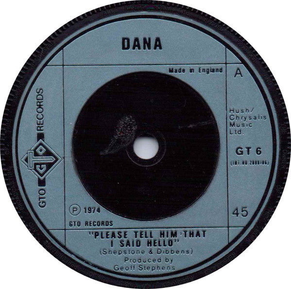 Dana (9) : Please Tell Him That I Said Hello (7")