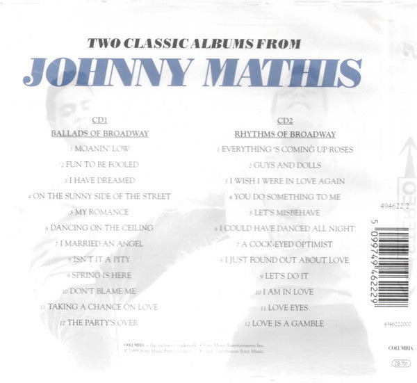 Johnny Mathis : Ballads Of Broadway / Rhythms Of Broadway (2xCD, Album, RE)