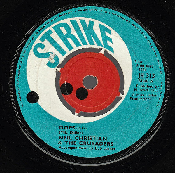 Neil Christian & The Crusaders : Oops (7")