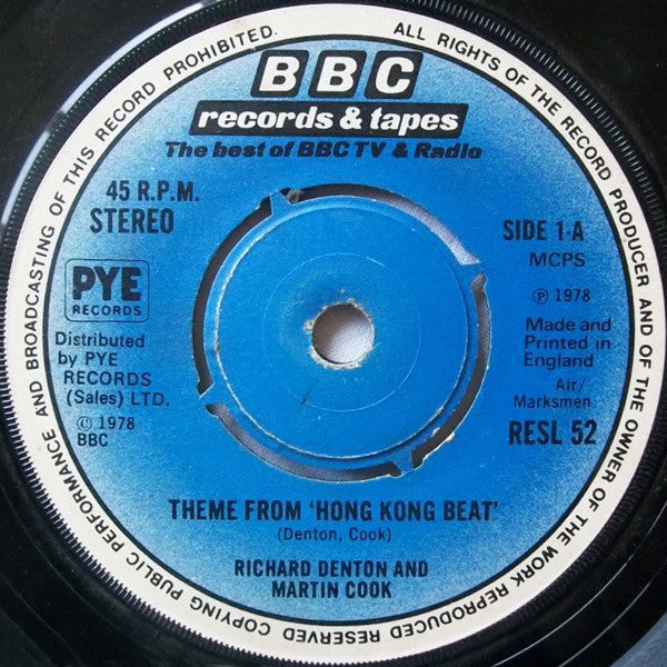 Richard Denton And Martin Cook* : Theme From "Hong Kong Beat" (7", Single)