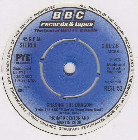 Denton And Cook : Theme From 'Hong Kong Beat' (7", Single)