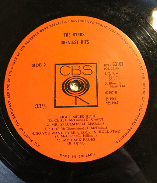 The Byrds : The Byrds' Greatest Hits (LP, Comp)