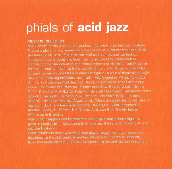 Various : Phials Of Acid Jazz (CD, Comp)