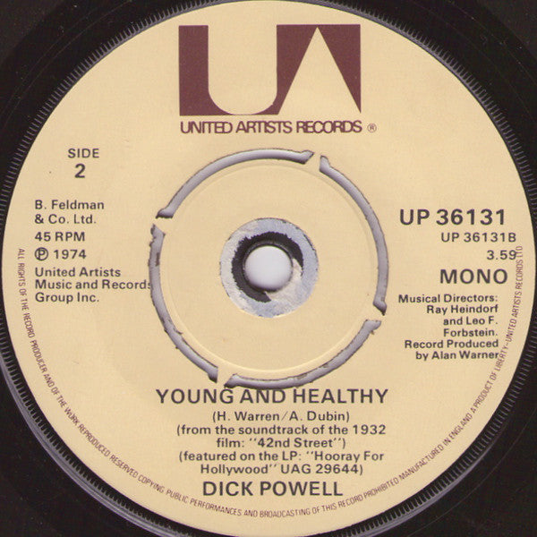 Winifred Shaw / Dick Powell (2) : Lullaby Of Broadway / Young And Healthy (7", Single)