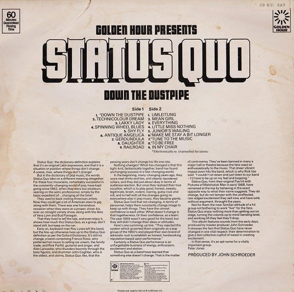 Status Quo : Status Quo - Down The Dustpipe (LP, Comp)