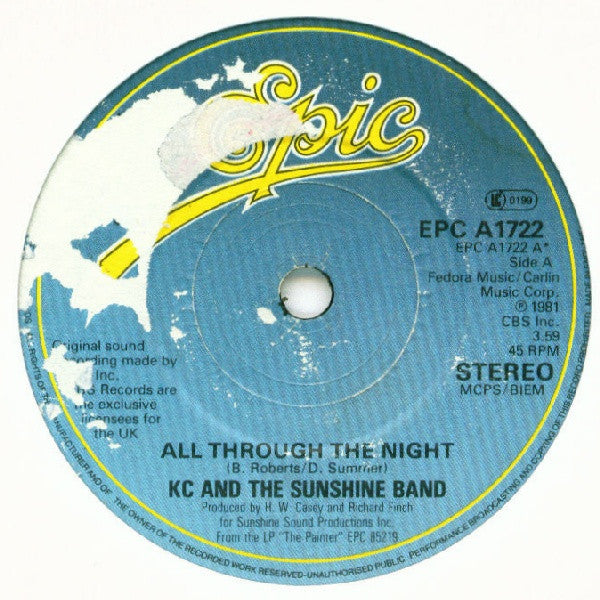 KC & The Sunshine Band : All Through The Night (7")