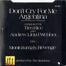 The Shadows : Don't Cry For Me Argentina (7", Single, Pic)