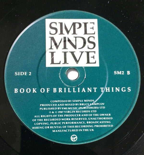 Simple Minds : Promised You A Miracle / Book Of Brilliant Things (Simple Minds Live) (7", Single)