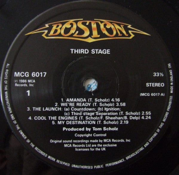 Boston : Third Stage (LP, Album)