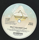 Xpansions : What You Want (7", Single)