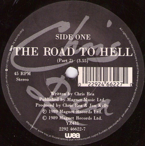 Chris Rea : The Road To Hell (Part 2) (7", Single)