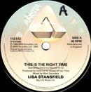 Lisa Stansfield : This Is The Right Time (7", Single)