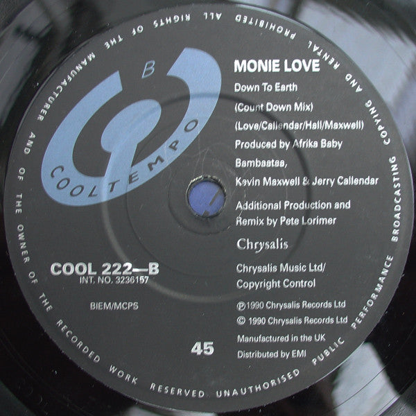 Monie Love : Down To Earth (7", Single)