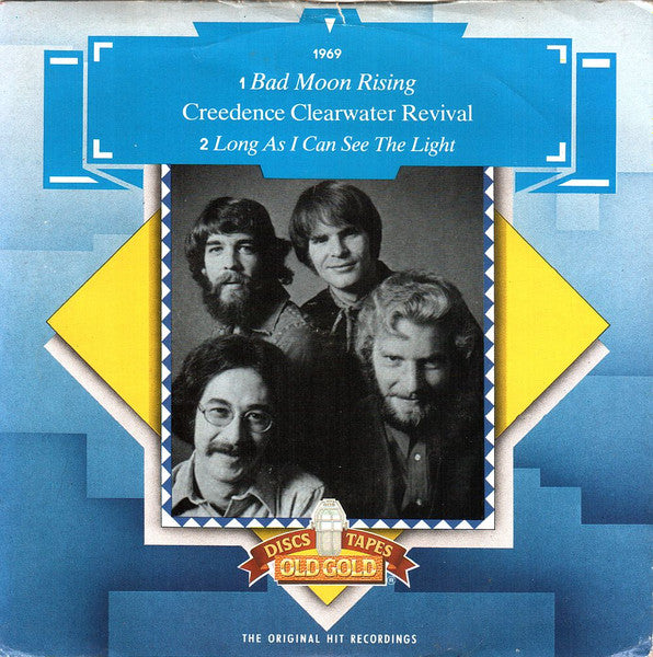 Creedence Clearwater Revival : Bad Moon Rising / Long As I Can See The Light (7", Single, Mono, RE, RM, Pic)