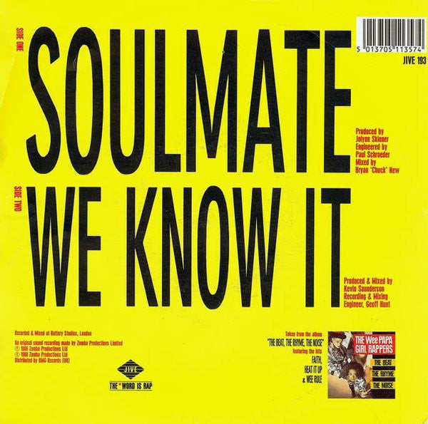 Wee Papa Girl Rappers : Soulmate (7", Single)