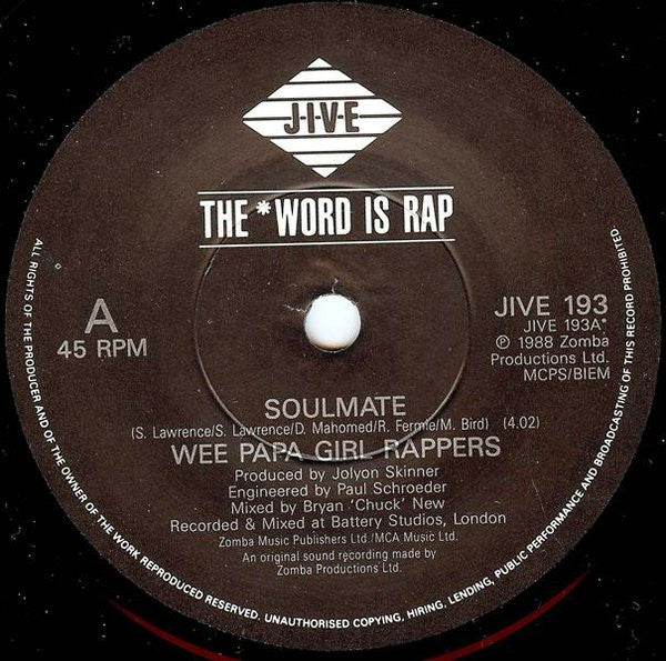 Wee Papa Girl Rappers : Soulmate (7", Single)