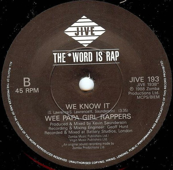 Wee Papa Girl Rappers : Soulmate (7", Single)