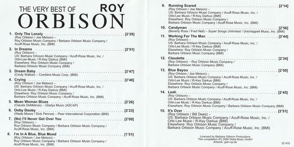 Roy Orbison : The Very Best Of Roy Orbison Only The Lonely (CD, Comp)