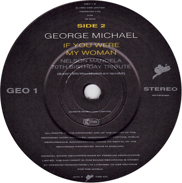 George Michael : Praying For Time (7", Single)