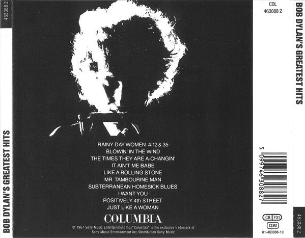 Bob Dylan : Bob Dylan's Greatest Hits (CD, Comp, RE)