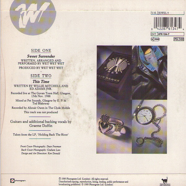 Wet Wet Wet : Sweet Surrender (7", Single, Sil)