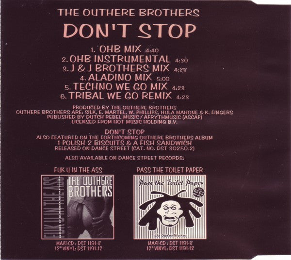 The Outhere Brothers : Don't Stop (CD, Maxi)