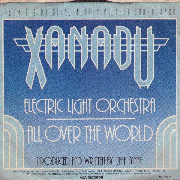 Electric Light Orchestra : All Over The World (7", Single, Glo)