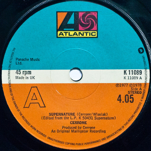 Cerrone : Supernature / Give My Love (7", Single, M/Print)