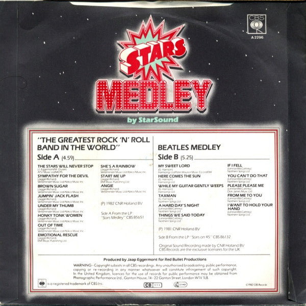 Star Sound* : The Greatest Rock 'N' Roll Band In The World / Beatles Medley (7", Single)