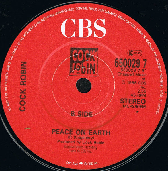Cock Robin : When Your Heart Is Weak (7", Single)