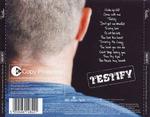 Phil Collins : Testify (CD, Album, Copy Prot.)