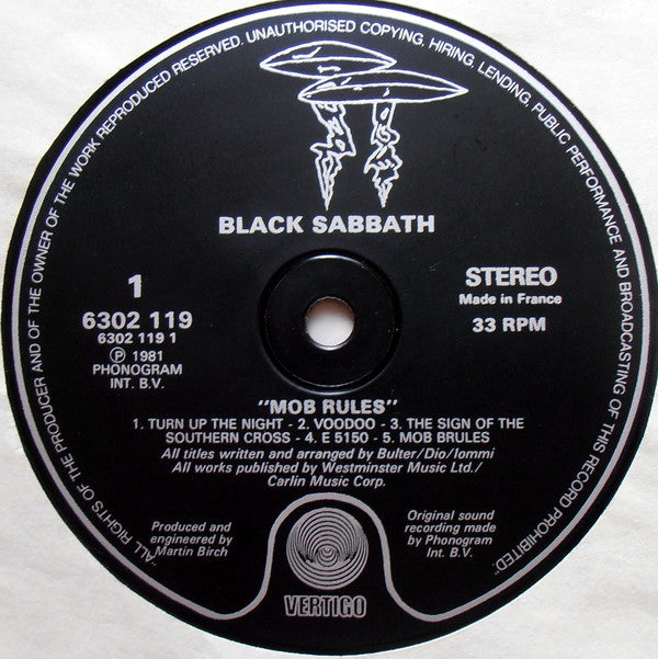 Black Sabbath : Mob Rules (LP, Album, M/Print)