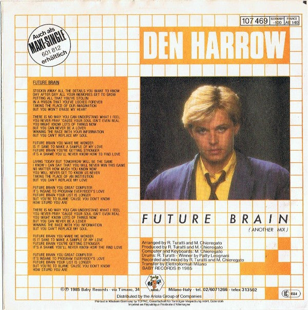 Den Harrow : Future Brain (Another Mix) (7", Single)