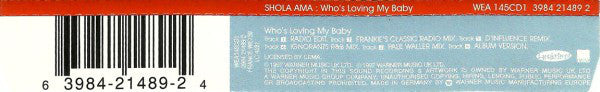 Shola Ama : Who's Loving My Baby (CD, Single, CD1)