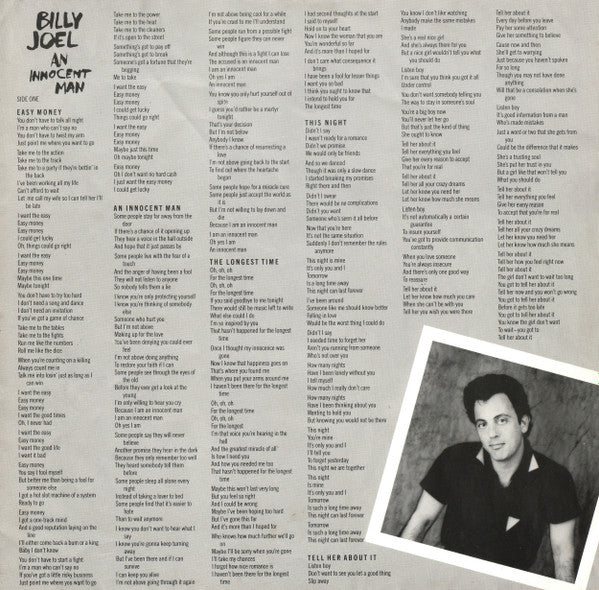 Billy Joel : An Innocent Man (LP, Album)