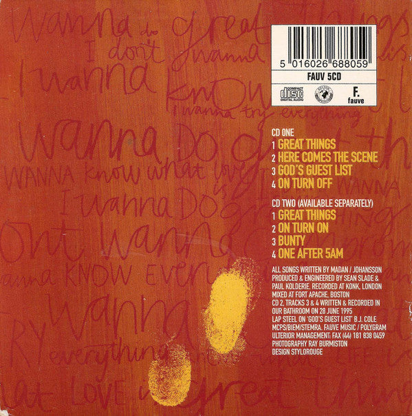Echobelly : Great Things (CD, Single, CD1)