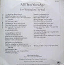 George Harrison : All Those Years Ago (7", Single)