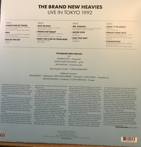 The Brand New Heavies : Shibuya 357 - Live In Tokyo 1992 (2xLP, Album, RE, Bab)