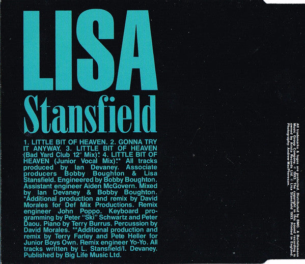 Lisa Stansfield : Little Bit Of Heaven (CD, Single)