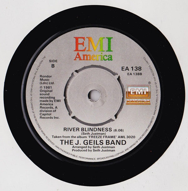 The J. Geils Band : Angel In Blue (7", Single)